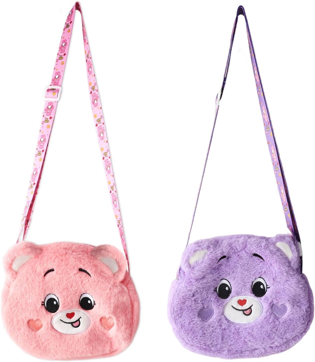 Schattige schoudertas voor meisjes, bear design, verstelbare schouderbanden, paarse en roze kleuren, perfect voor dagelijks gebruik en feestjes