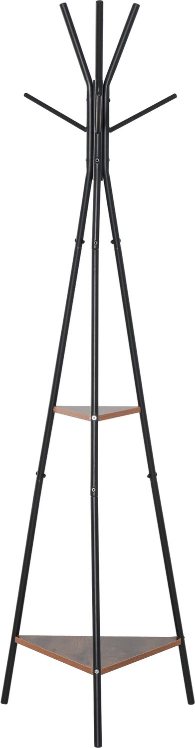 HOMCOM kapstok - Metaal - 52x46x182cm - Zwart