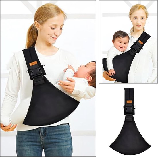 Verstelbare babydrager – veilig en comfortabel - 3 draagposities - Zwart - Draagzak - Draagzak Baby - Draagdoek - Draagzakken - Verstelbaar - Draagzak Peuter - Draagdoek Baby - Babydrager — afbeelding 5
