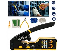 Multifunctionele RJ45/RJ11 Krimptang met Kabeltester
