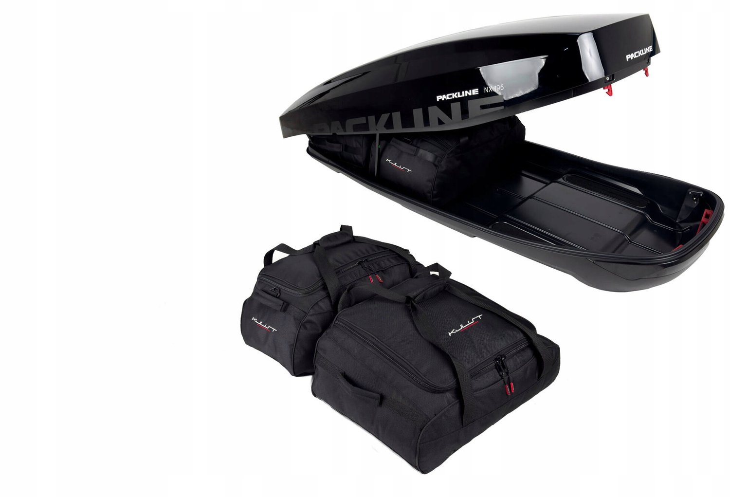 KJUST Set van 4 Daktas Tassen voor Packline NX195 Dakkoffer