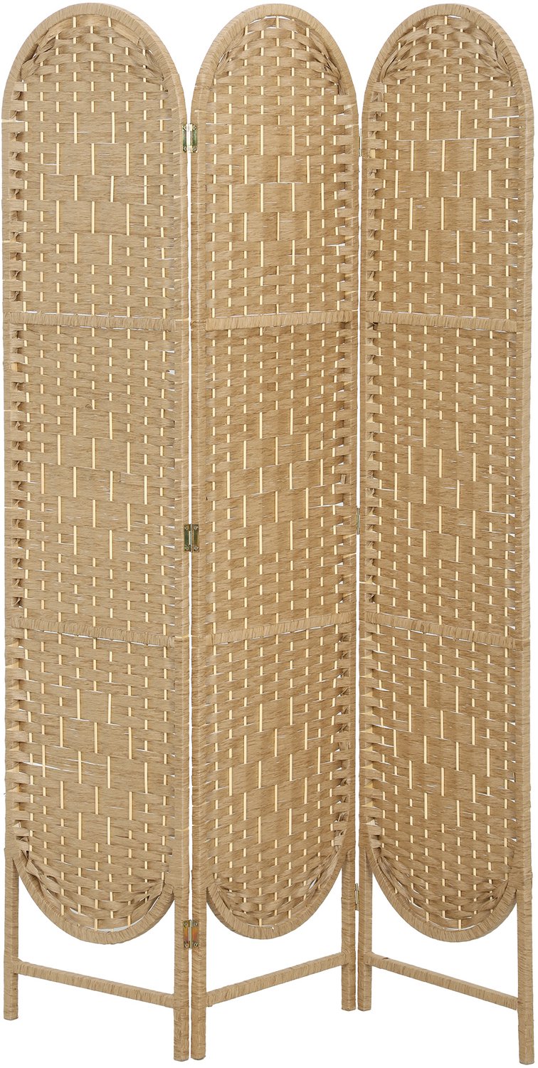HOMCOM Room Divider-Papierseil, Kiefernholz-120L x 1,8B x 170H cm-Naturholz