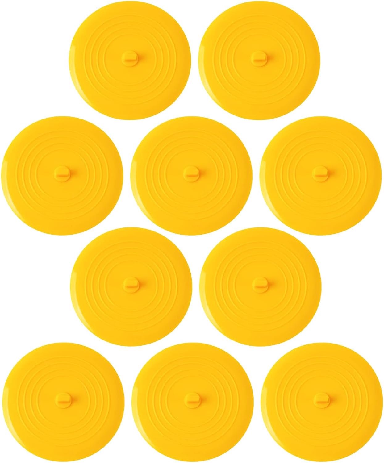 10 Stuks Silicone Afvoerstop Flexibele Platte Wasbak Badkuip Stopper voor Keuken Badkamer Wasruimte Haarvanger Geurpreventie Universele Drain Cover