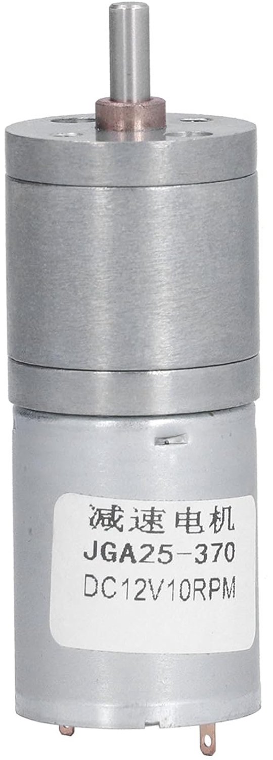 12V -reductiemotor, hoog koppel, laag geluidsniveau, messing spoelsnelheidsreductiemotor voor elektronische deursloten, elektrische gordijnen, kantoorautomatisering, 25 mm