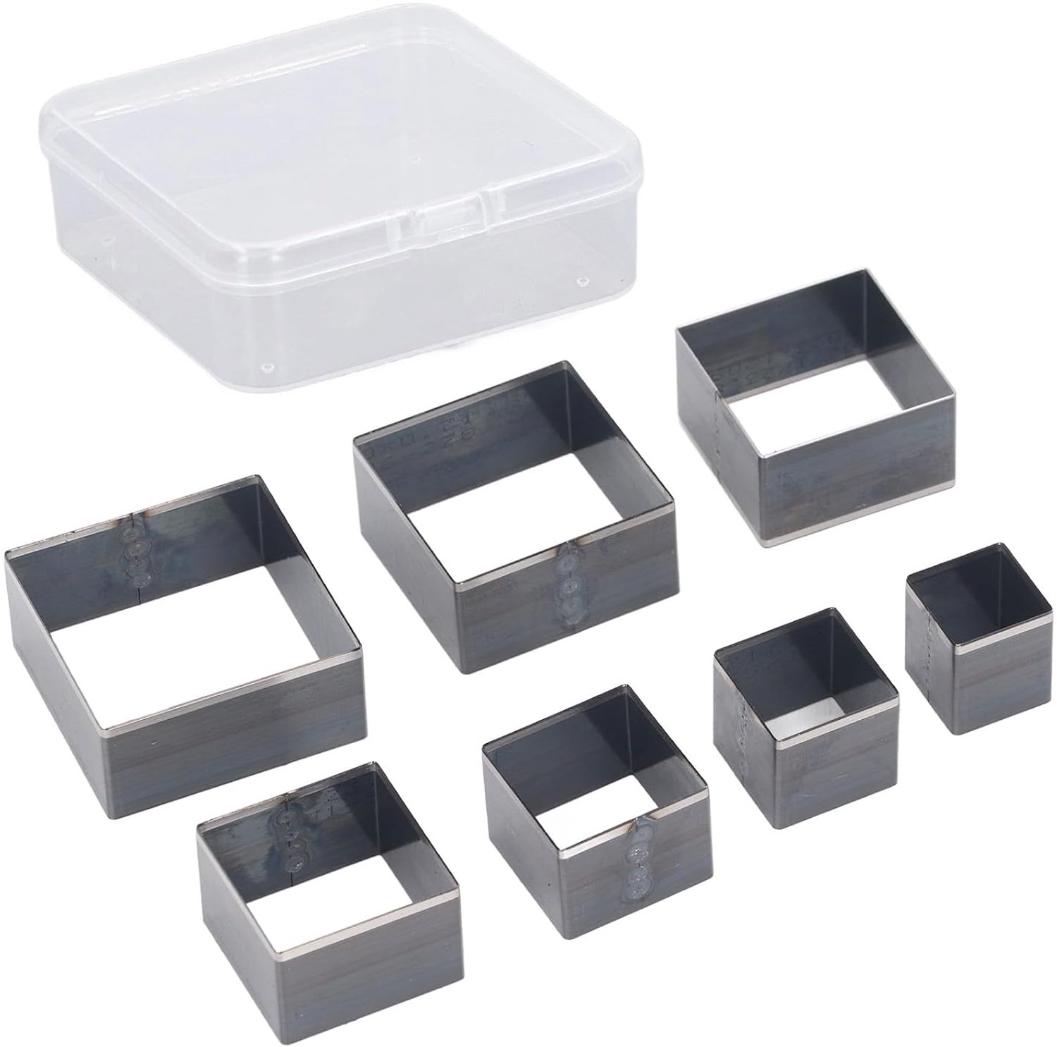 Stansmessen set 7-delige vorm lederen ponsmatrijzenset met 20-50 mm maten uitstekend gelegeerd staal voor handwerk doe-het-zelf lederwaren sieraden maken