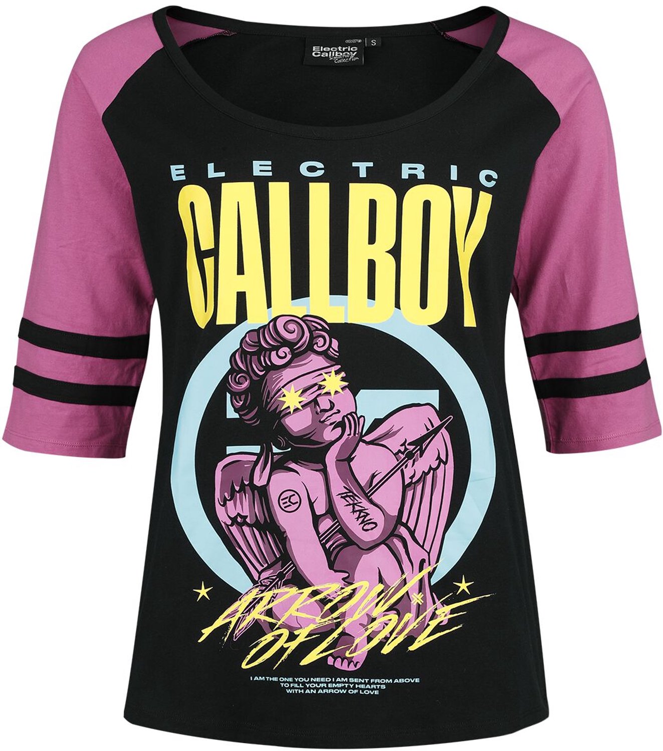 Electric Callboy EMP Signature Collection Dames Shirt met lange mouwen - zwart/roze - 3XL