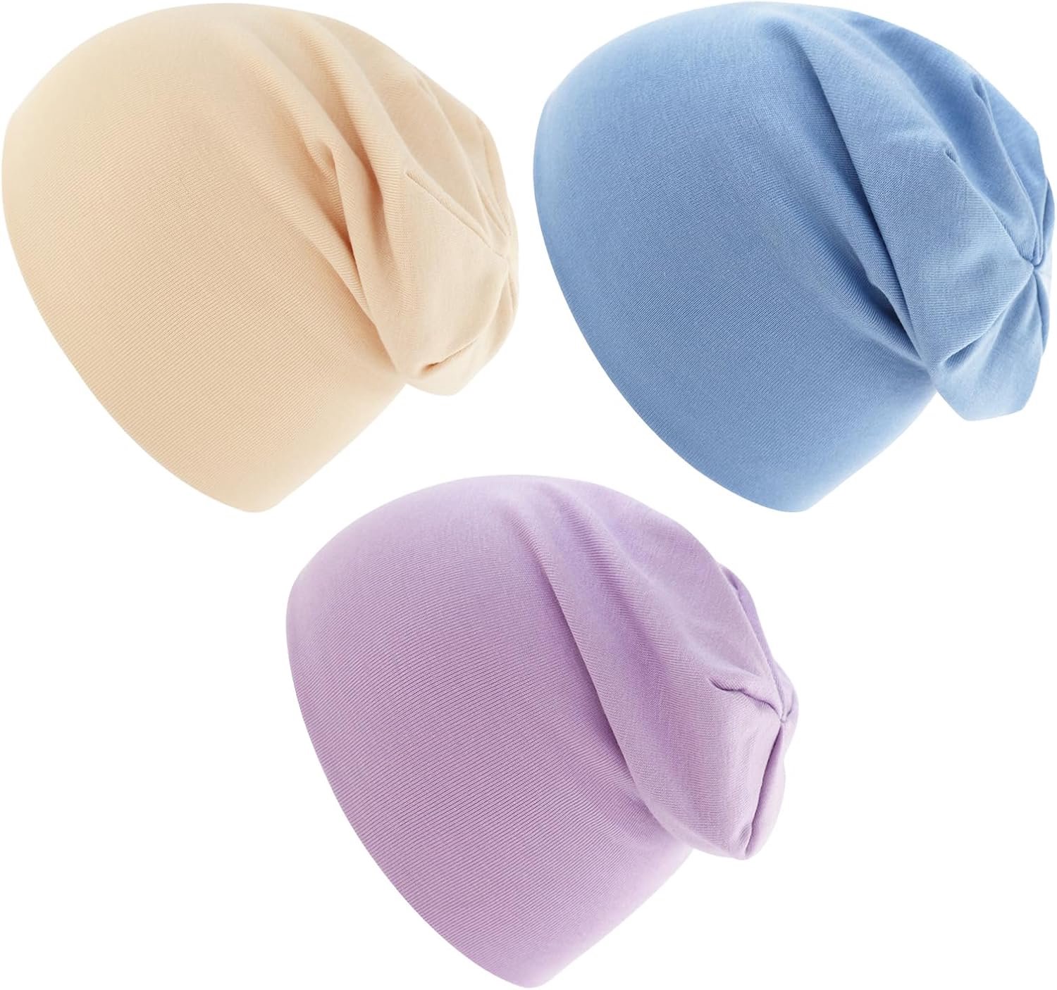 3 stuks dunne muts voor jongens en meisjes, dubbellaagse beanie, wintermuts