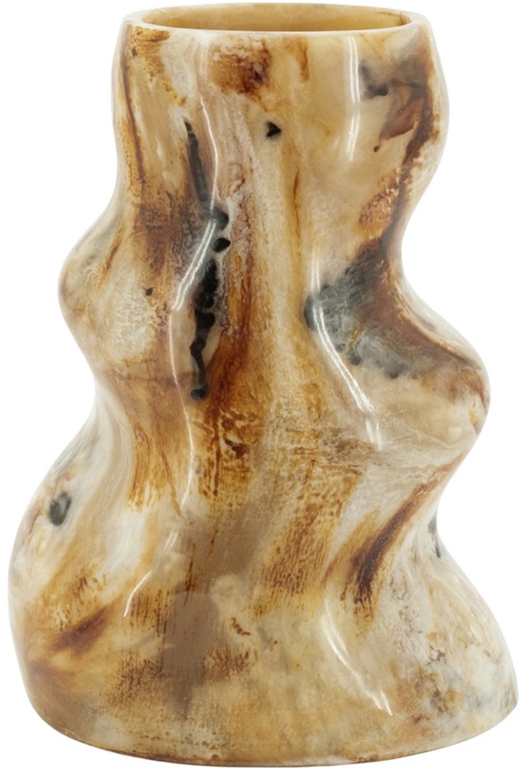 By-Boo Stonea 1 Vaas - Marmerlook - 19 x 17 x 26 cm