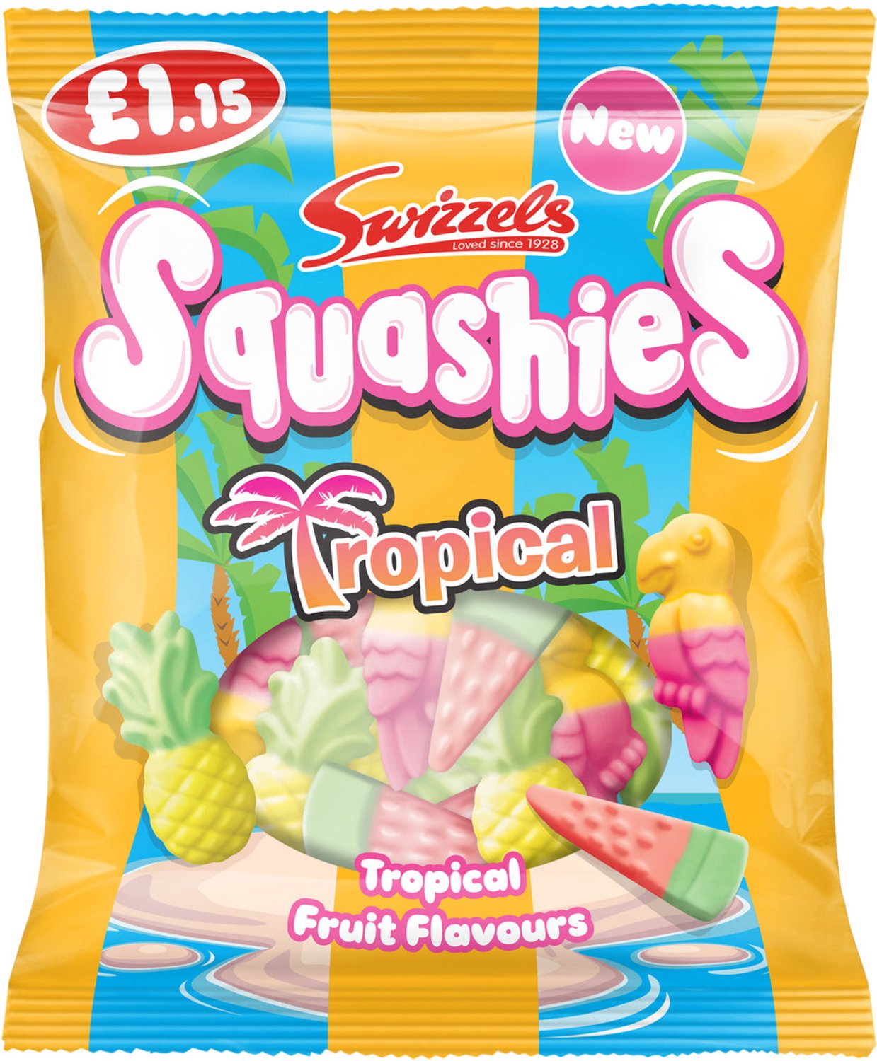 Swizzels Matlow Squashies Tropical - zacht snoep - Uitdeeldoos - 12 x 100 g