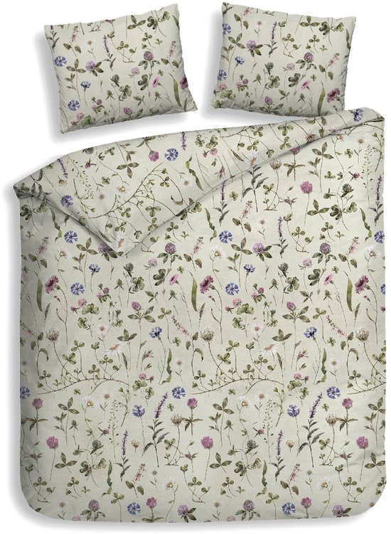 Heckettlane Dekbedovertrek Katoen Flanel Harper - Pistachio Green - 100% Katoen-Flanel - Dekbedovertrek 240x200/220cm - Lits Jumeaux - Puketi van Merkloos — afbeelding 4
