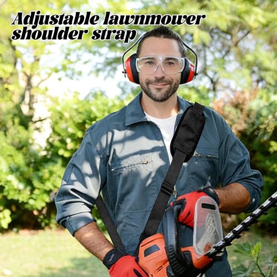 Verstelbare Nylon Schouderband met Gevoerde Schoudersteun voor Grastrimmer, Bosmaaier en Heggenscherer - Comfortabele Draagriem voor Tuinwerk — afbeelding 4