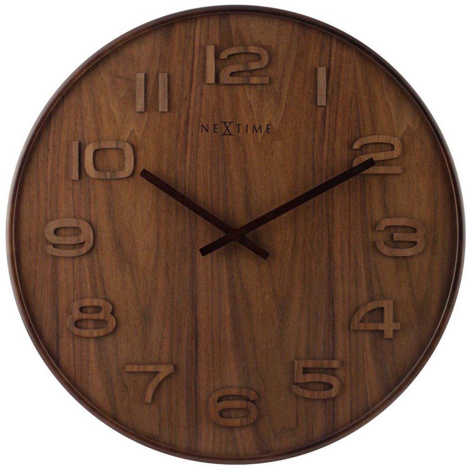 Wandklok - 35 Cm - Hout - 'Wood Wood Medium'