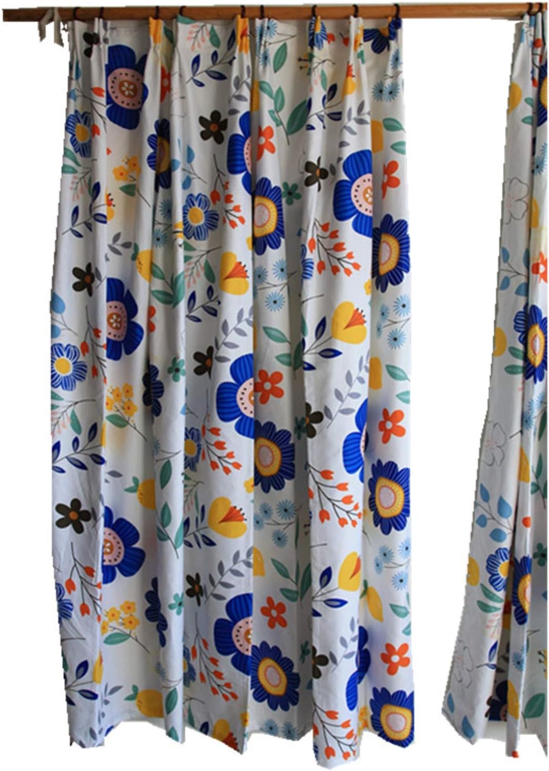 Raamgordijn, voor kinderkamer, landelijke stijl/katoen/bedrukt/erker/gordijnen/slaapkamer/keuken half/gordijn, haken top-bloemen W230xh180cm (91x71")