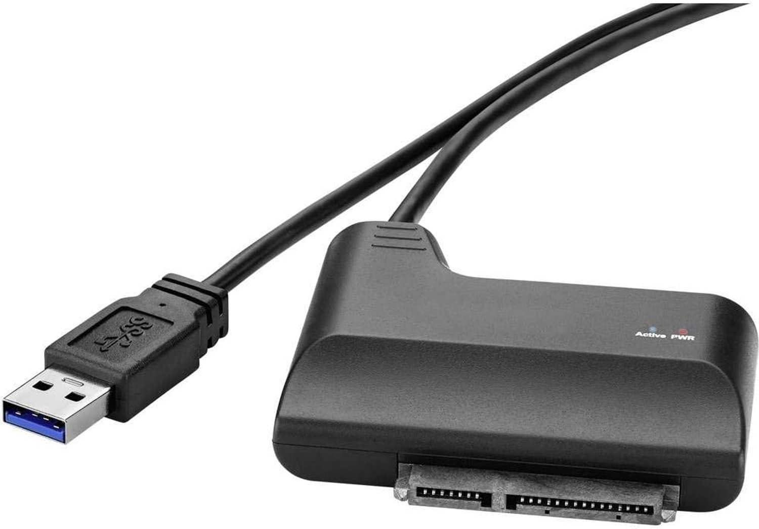 Adapter [1x USB 3.2 Gen 1 stekker A (USB 3.0) - 1x SATA-combi-stekker 15+7-polig] 0.30 m Vergulde st