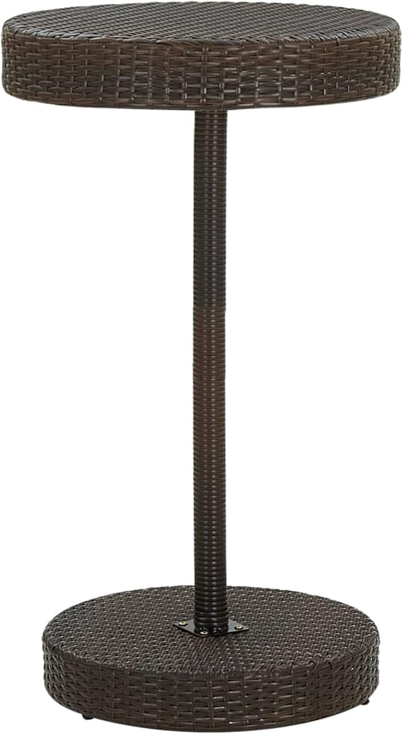 Barmeubels voor buiten, thee, koffie, bank, tuintafel, bruin, 60,5 x 106 cm, polyrotan
