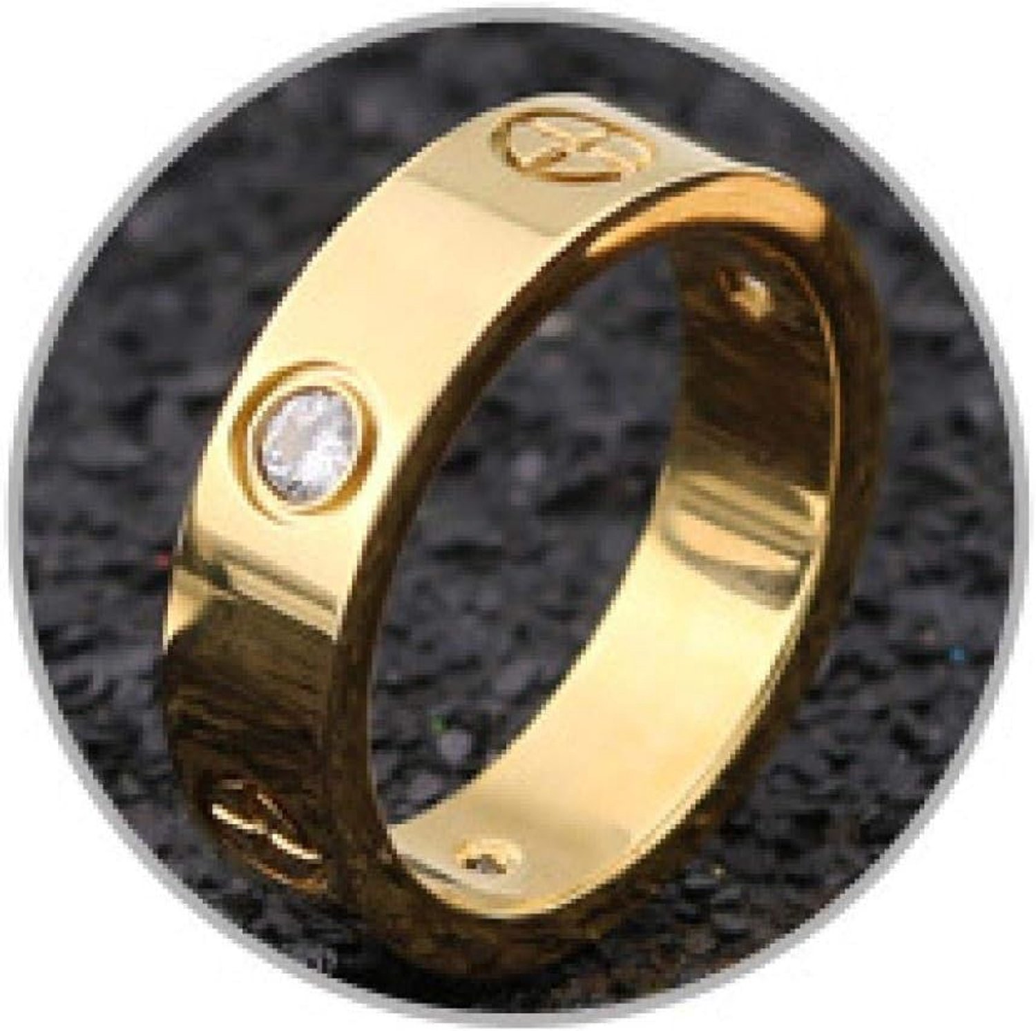Goud RVS Crystal Ring Voor Vrouwen Heren Bruiloft Cadeau Verlovingsring, 11, Goud Kristal