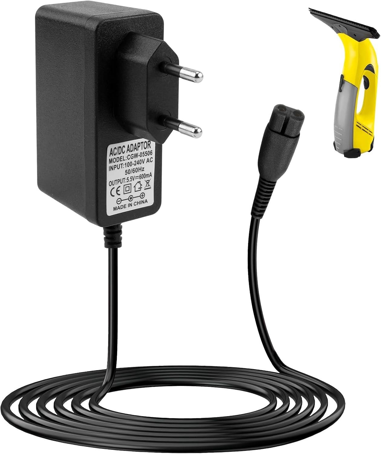 5.5V Oplader voor Raamreiniger - Compatibel met WV2, WV5, WV50 en meer - Ideaal voor Thuisgebruik en Professioneel Schoonmaken