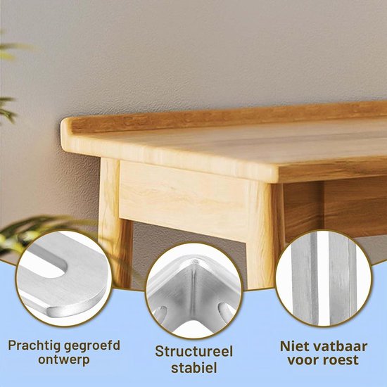 20 Stuks Hoekbeugels van RVS, Verstelbare Hoekverbindingen, 90 Graden L-Vormige Metaalsteunen, Ideaal voor Meubelconstructie en Klussen — afbeelding 2