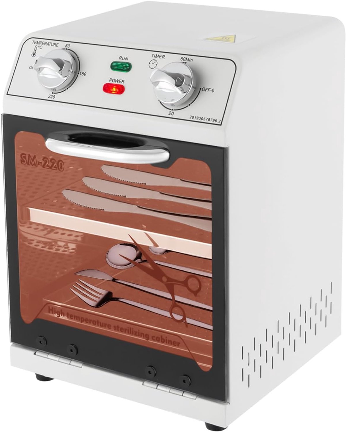 Hoge temperatuur sterilisator 600 W - tot 220 °C - met timer - voor nagel-, tand- en kappersgereedschap - Luxento