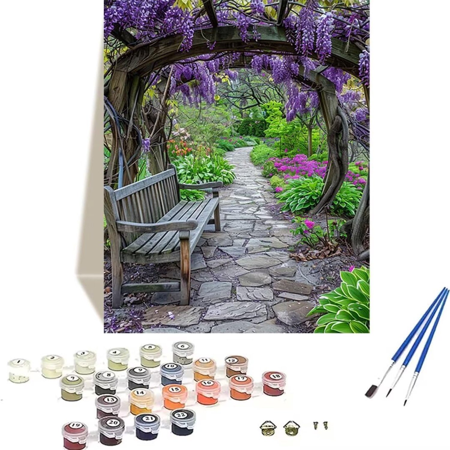 Verf op nummer - bosverf voor volwassenen - acrylpigment - ideaal voor beginners m-winkel - m-winkel