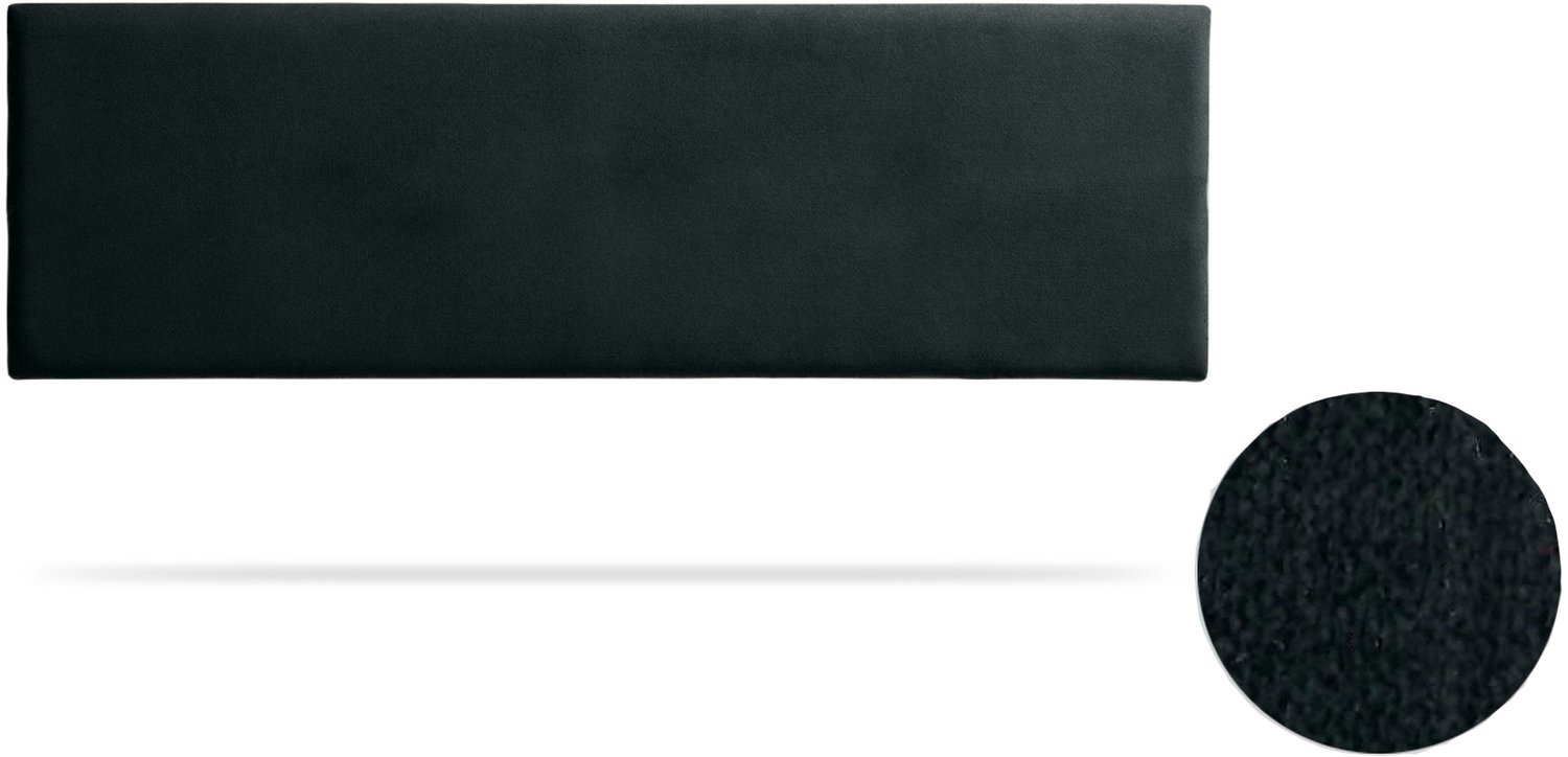 Moonia Nova - Hoofdbord 90 cm - Gestoffeerd - Aqualine stof chocolade - Wandmontage met muurschroeven