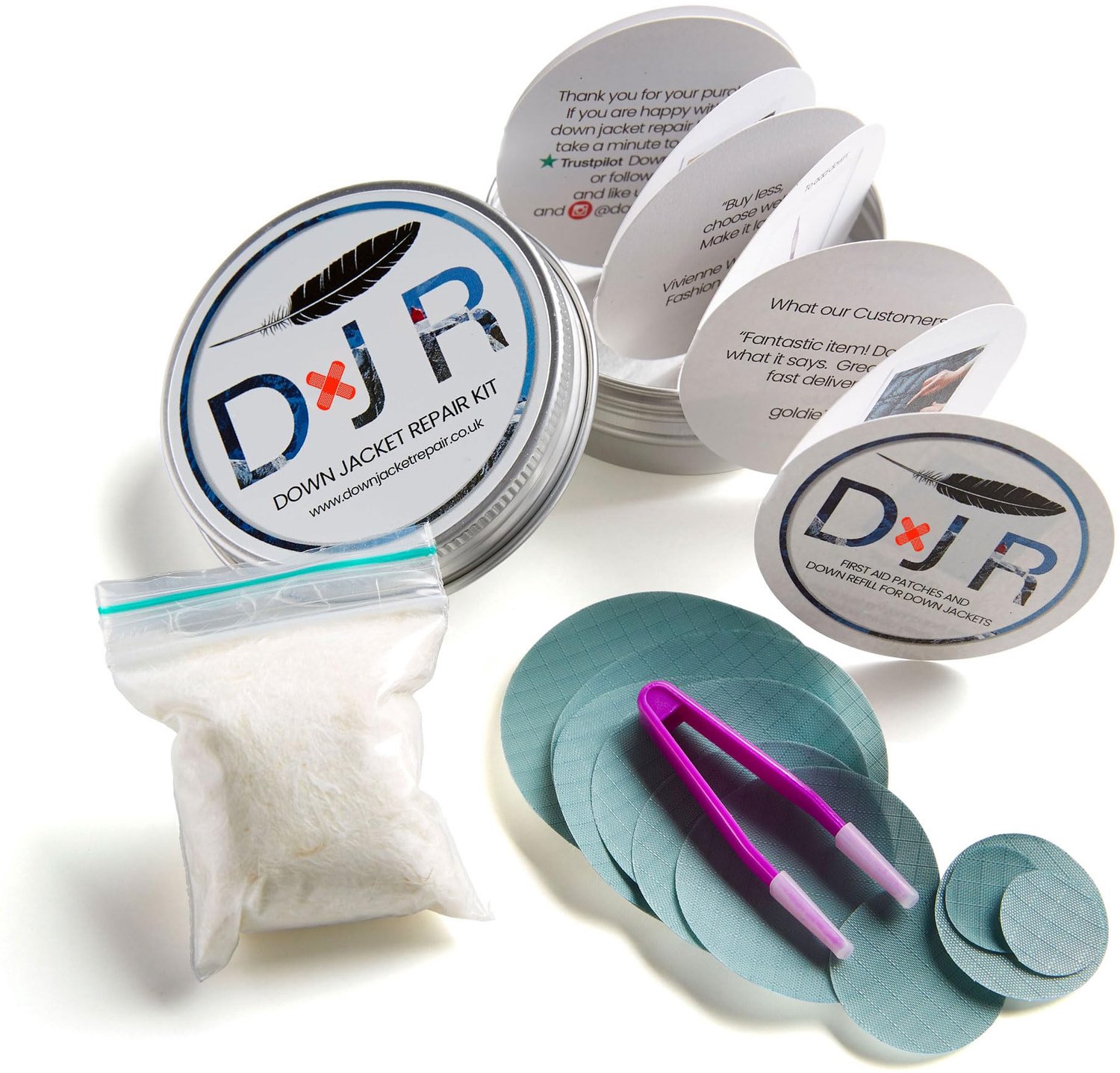 Reparatie Patches en Donsvulling Set voor Donsjacks