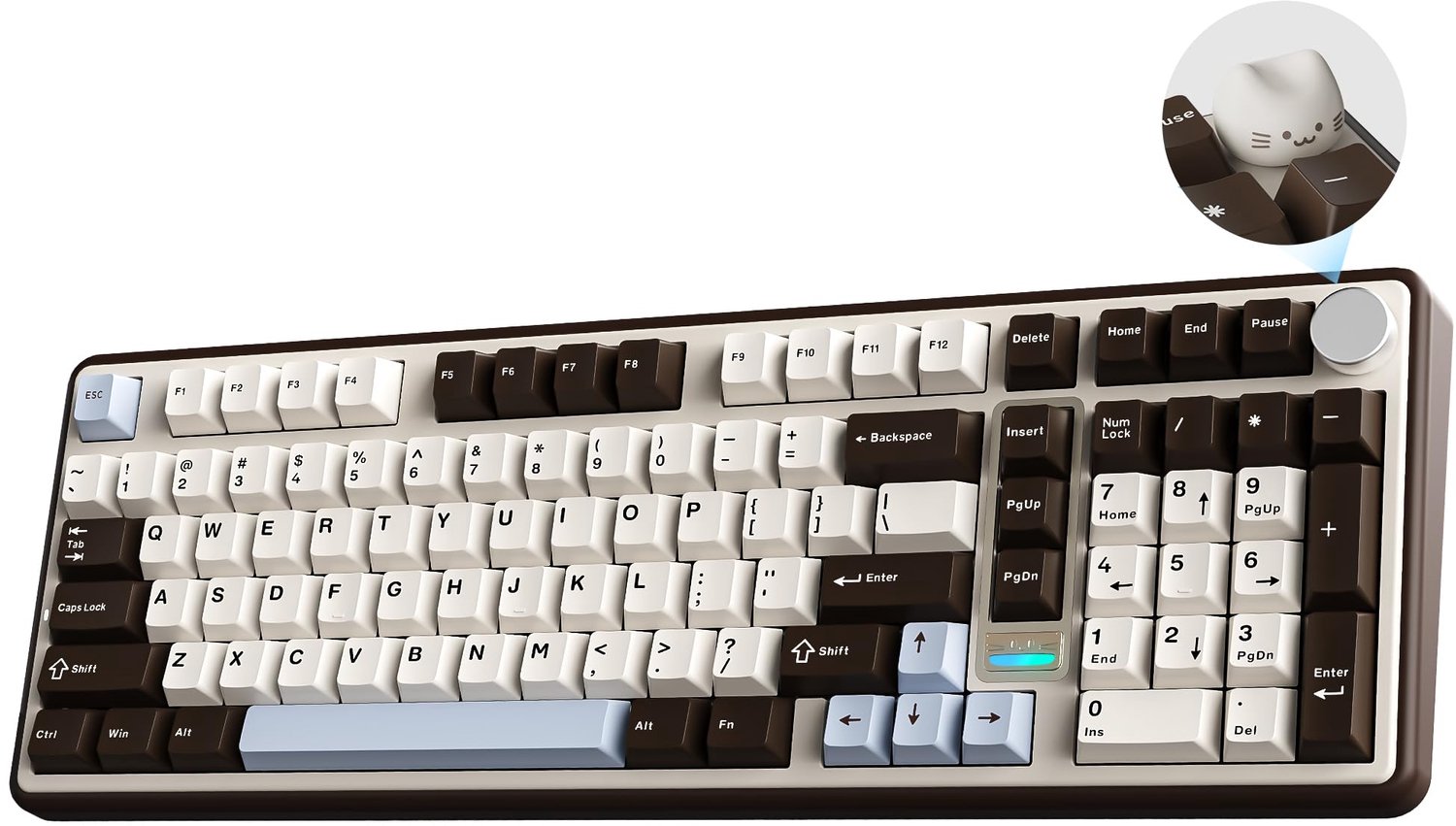 Draadloos Mechanisch Gaming Toetsenbord met Cat Button