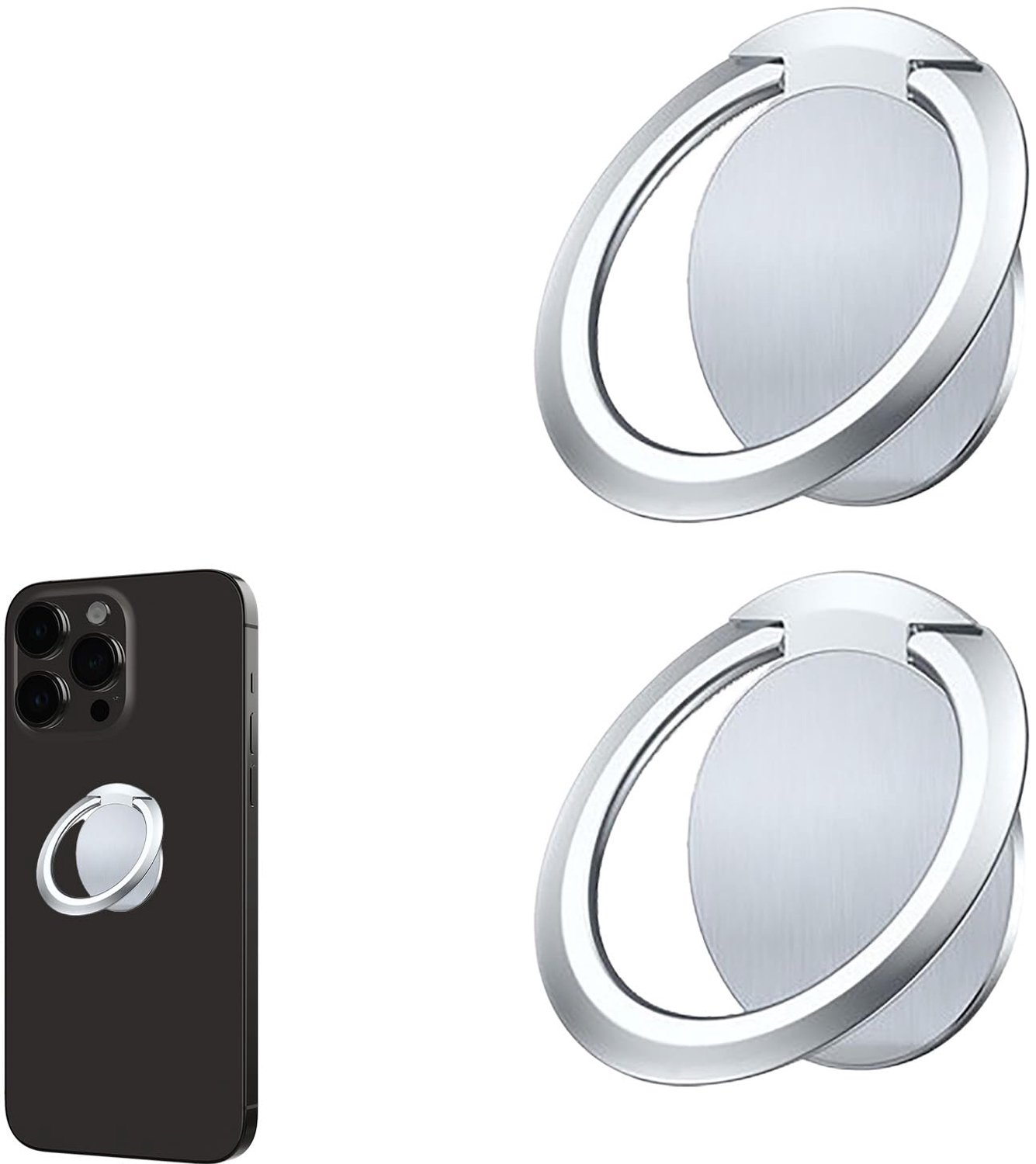 Telefoon Ringhouder met Magnetische Bevestiging - Zilver