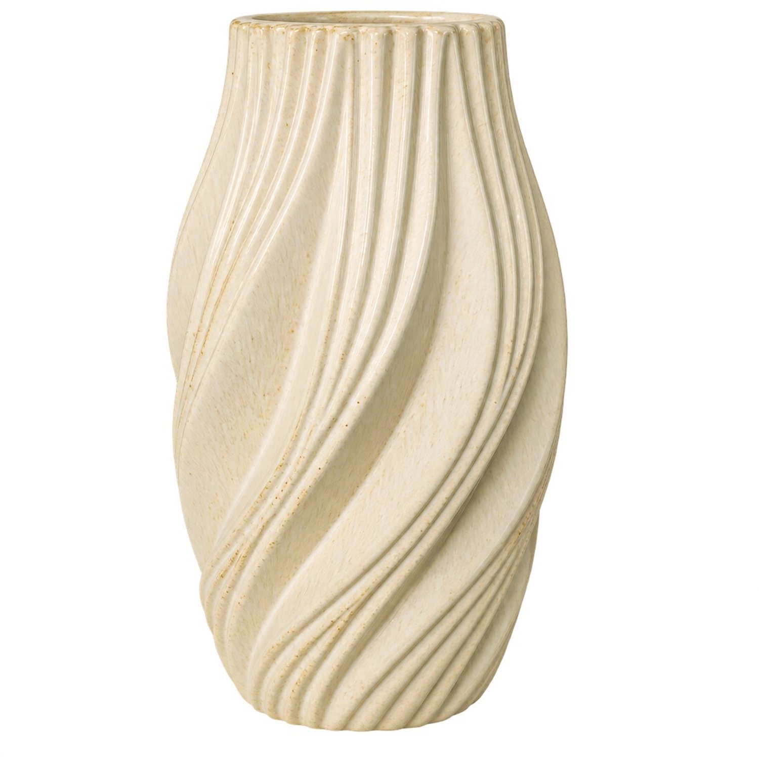Aardewerk vaas Trace L beige