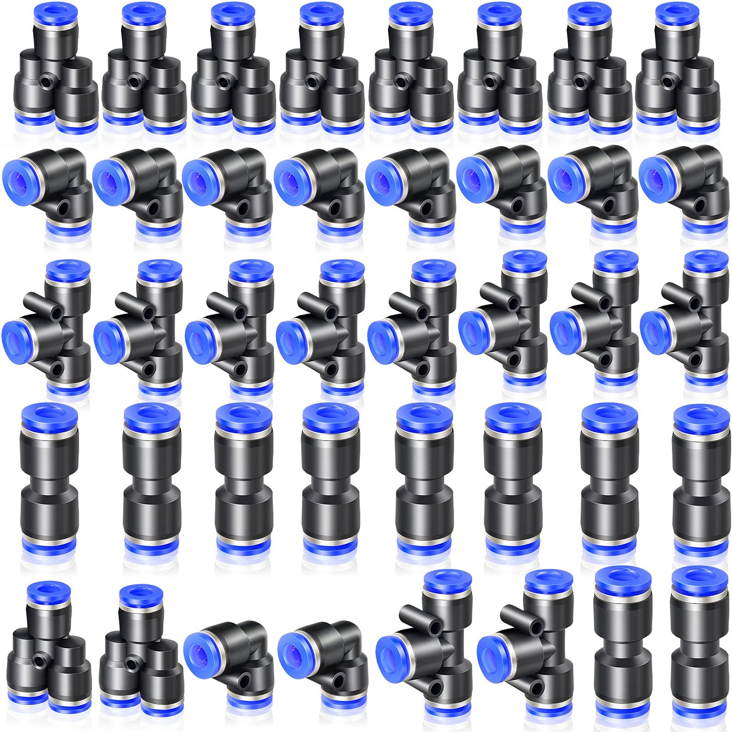 40 Stuks 4mm OD Push To Connect Fittingen Set