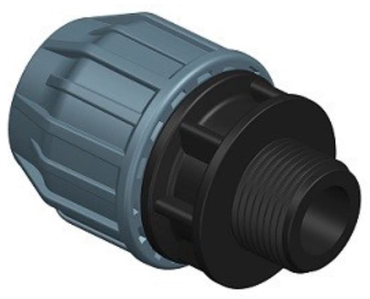 PP Fitting met overgang naar AG 32 mm x 3/4 inch voor PE pijp