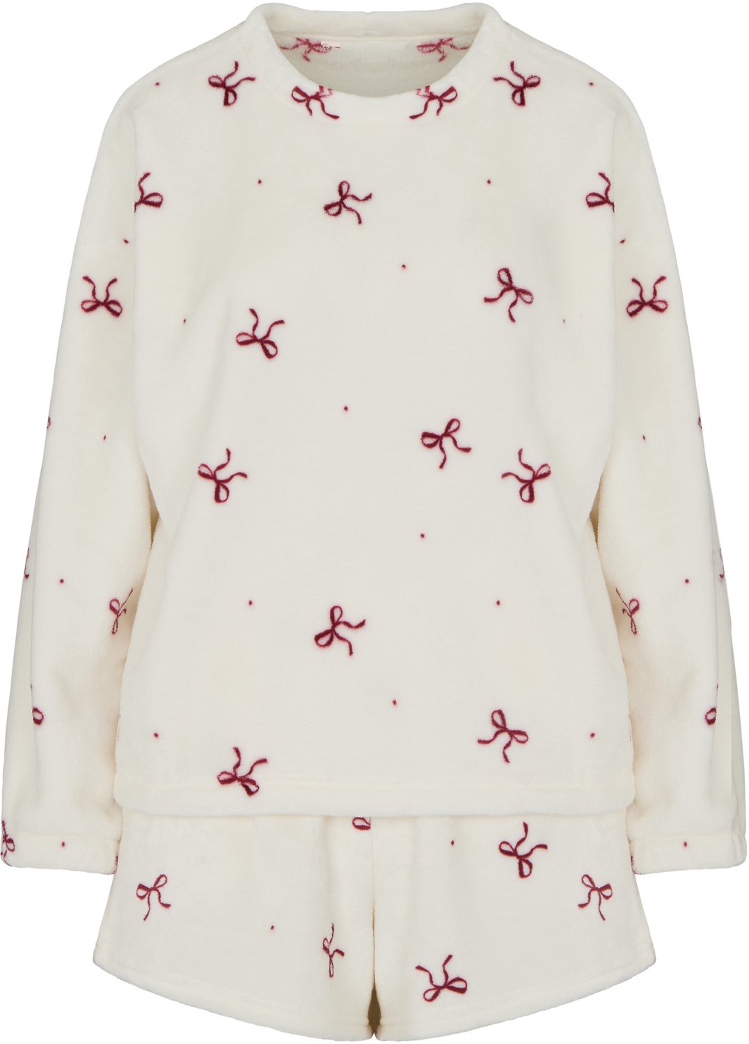Hunkemöller Pyjamaset Fleece Wit