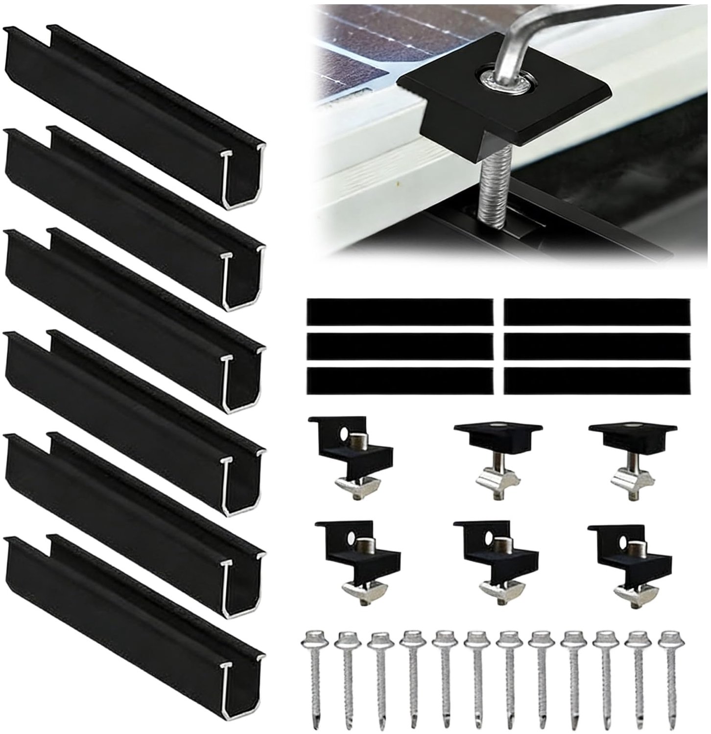 Montageset voor 2 Zonnepanelen voor Plat Dak