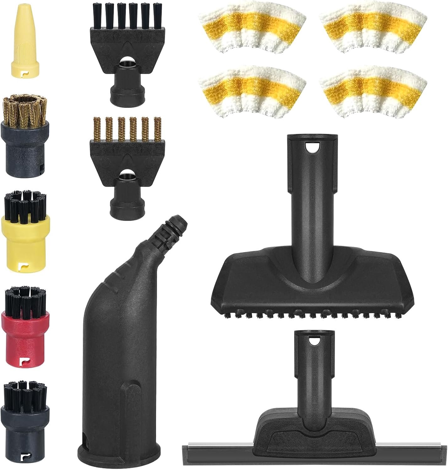 14Pcs Steam Cleaner Accessories for Kärcher SC1 SC2 SC3 SC4 SC5, Replacement Accessories Incl Hand Nozzle/Curved - ShopVlot