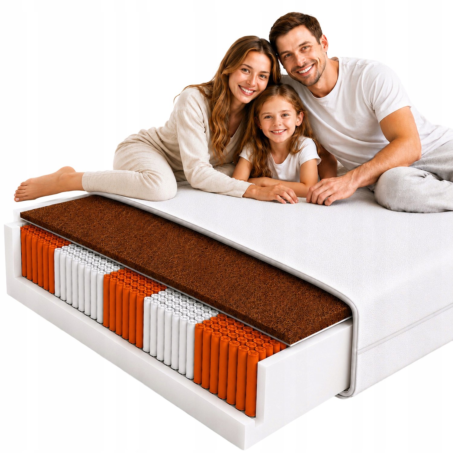 MATERACE Z GÓR Multipocket Matras 70x200cm - 20cm Hoog, Kokos, H2/H4