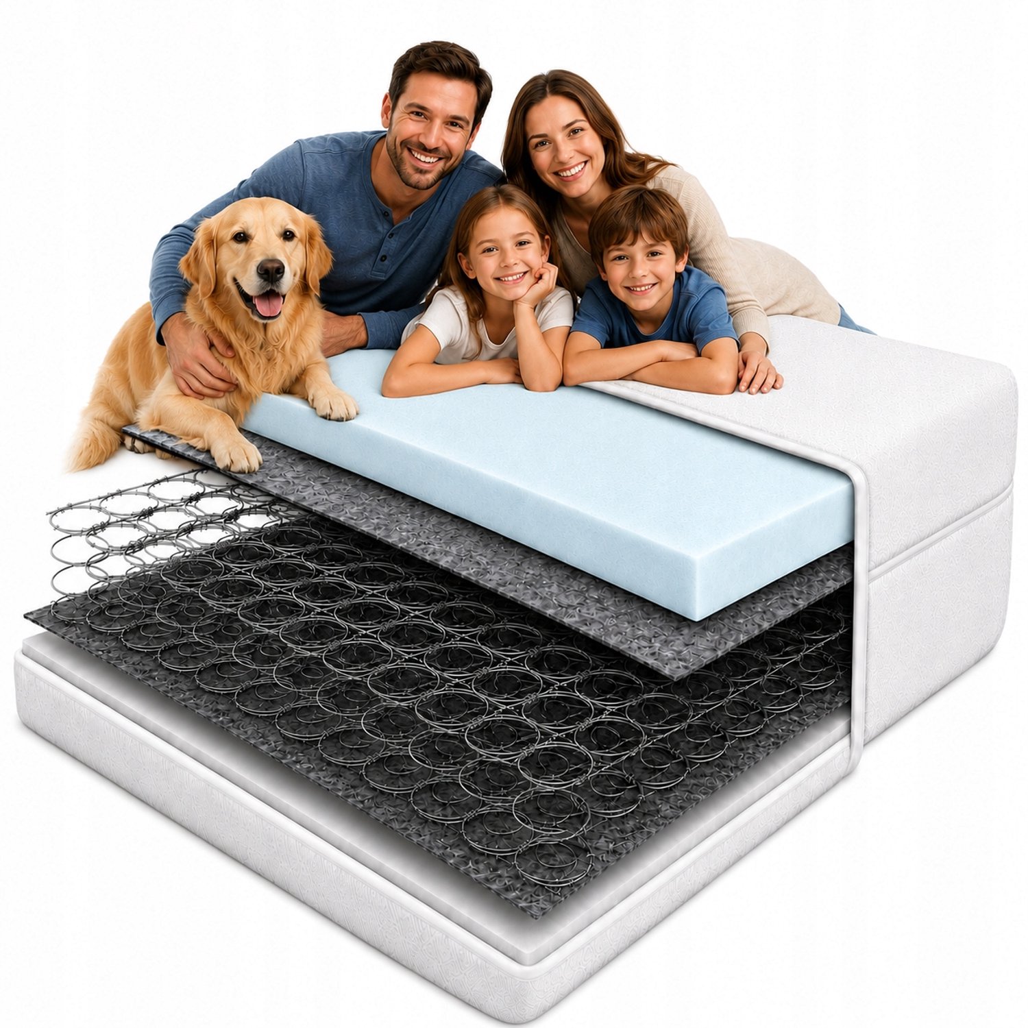 MATERACE Z GÓR Matras 140x200 Bonell H3 - Comfortabel Slapen voor Twee