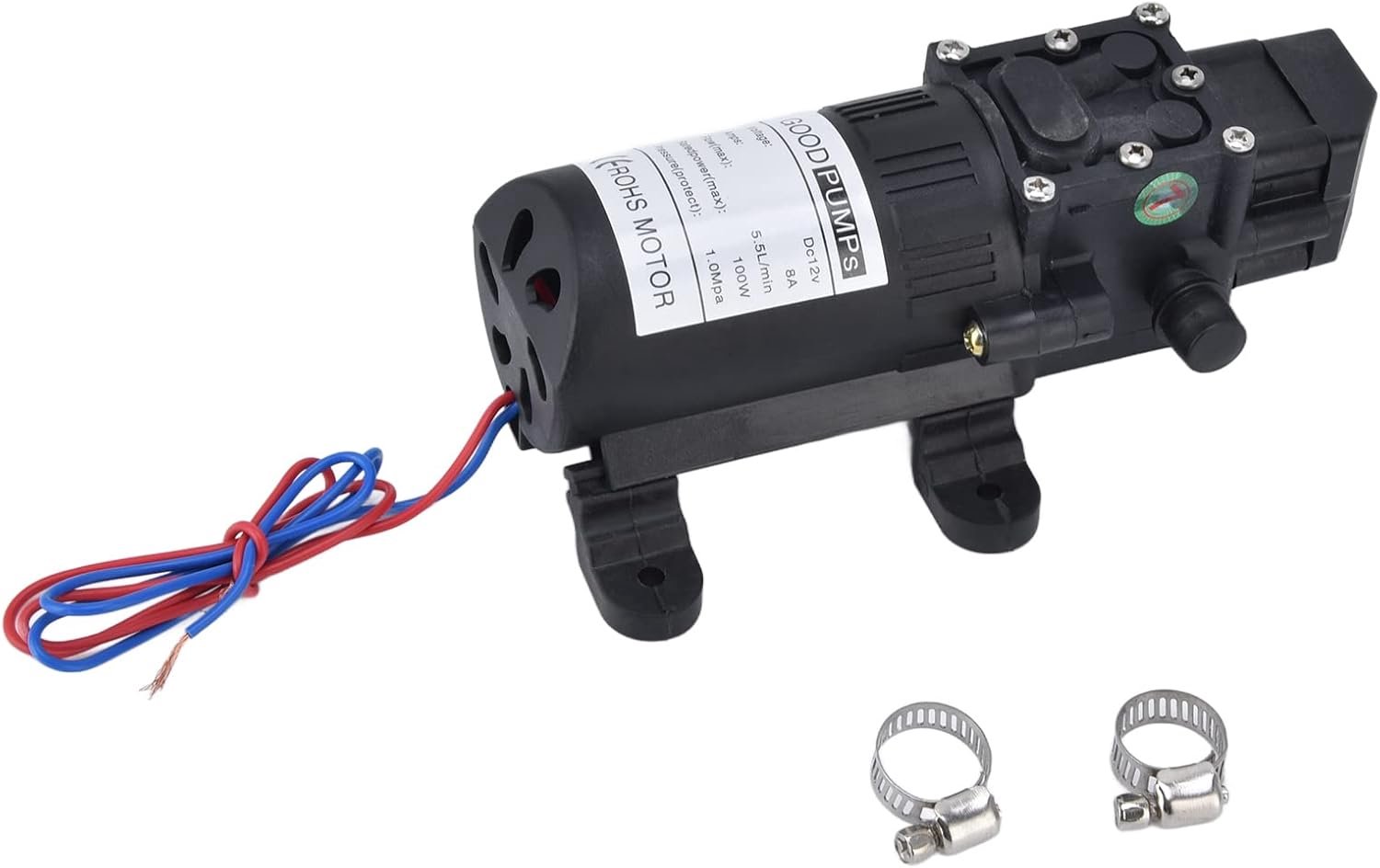 Pressure Water Pump, DC 12 V, Self-Priming Water Pump, 100 W, 5.5 L/Min, Diaphragm Pump, Pressure Water Pump, Micro - ShopVlot