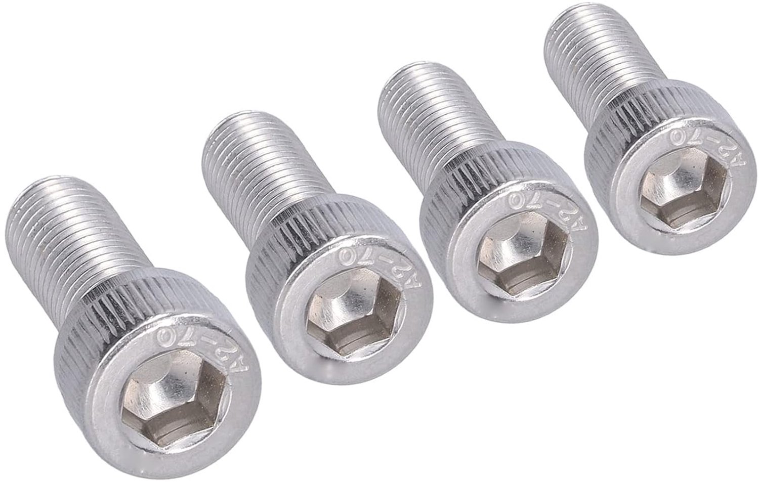 4pcs M10 Hex Bolt Socket Cap Head Hex Socket Bolt A2 Stainless Steel 1.2mm Fine Pitch Machine Fastener Hardware(M10*25) - ShopVlot