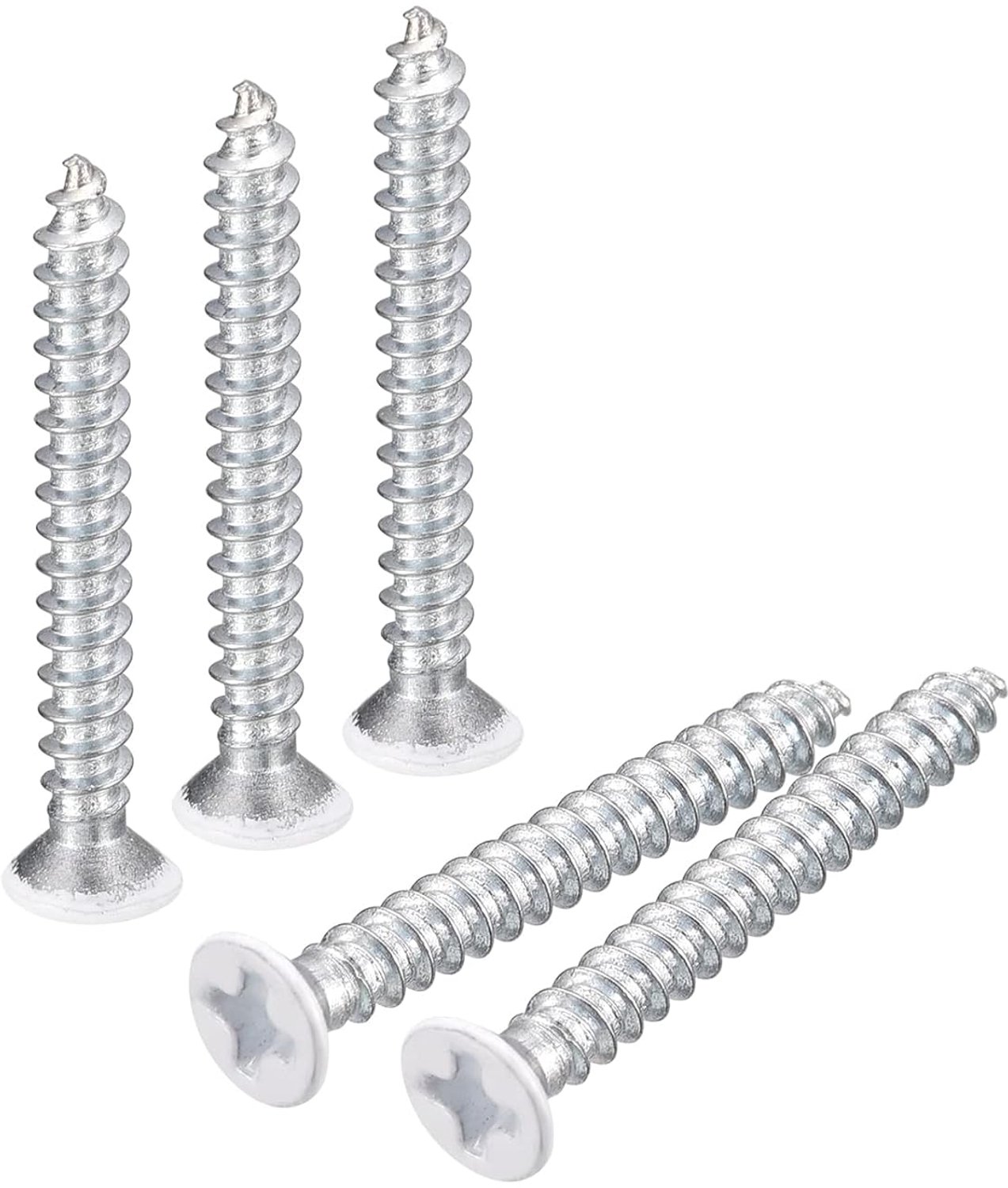 Zelftappende schroeven 25mm - witte platte kop - voor houtbewerking - stevige bevestiging - ShopVlot