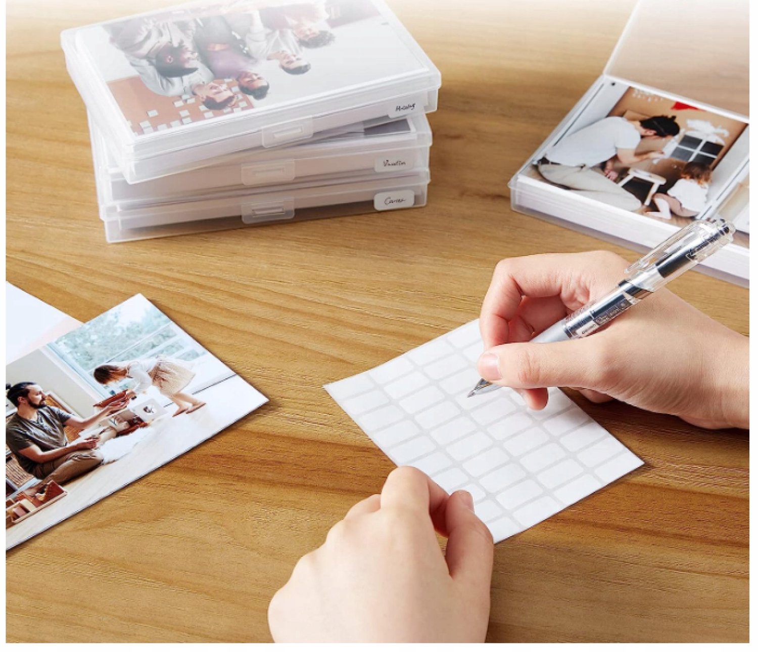 Fotoalbum Organizer met 18 Vakken voor 1800 Foto's - Inclusief Etiketten
