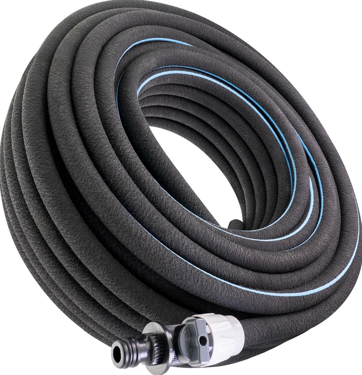 Druppelslang 15m Tuinirrigatie met Klep - Zwart Rubber