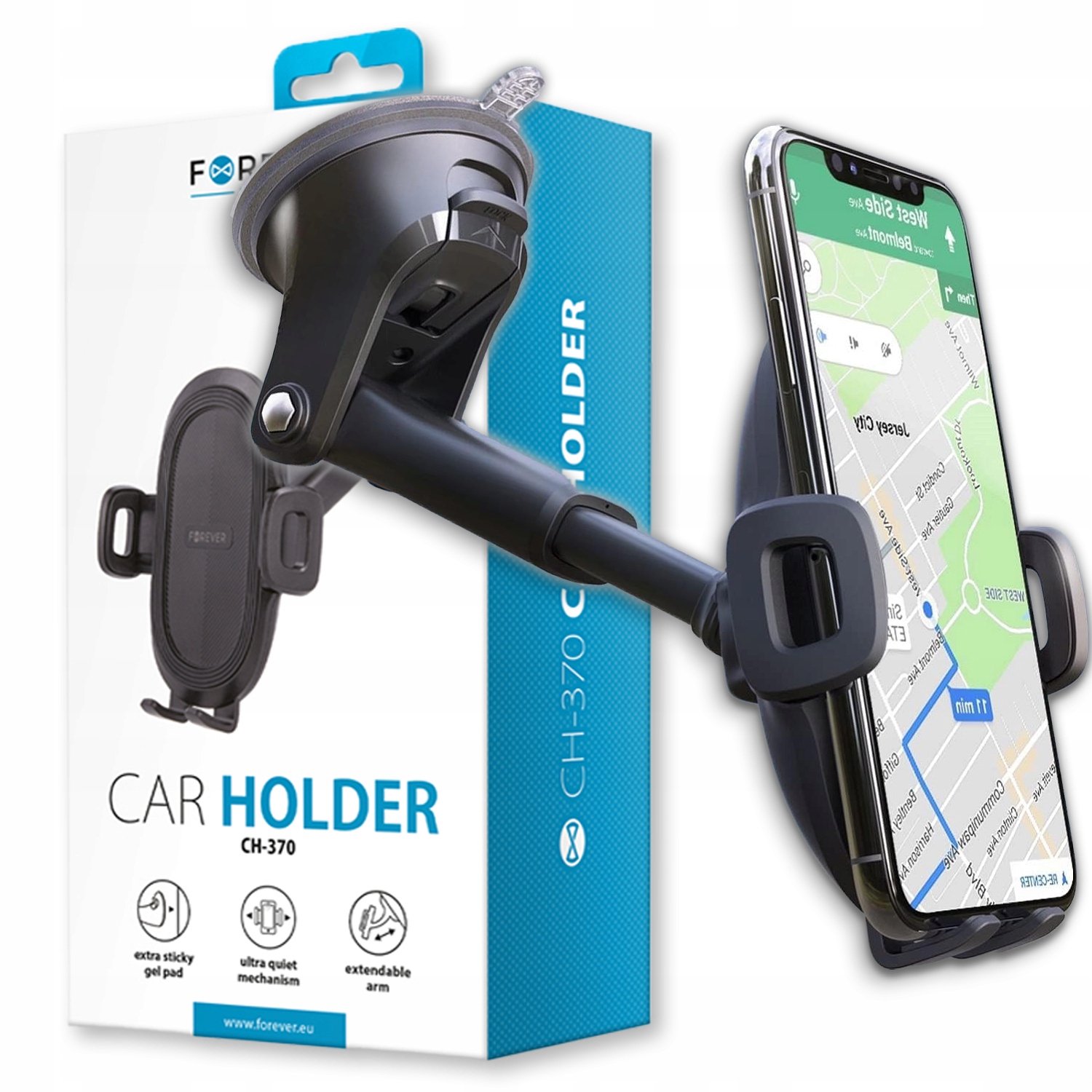 Universele Autohouder Telefoon - Zuignap & Verstelbaar