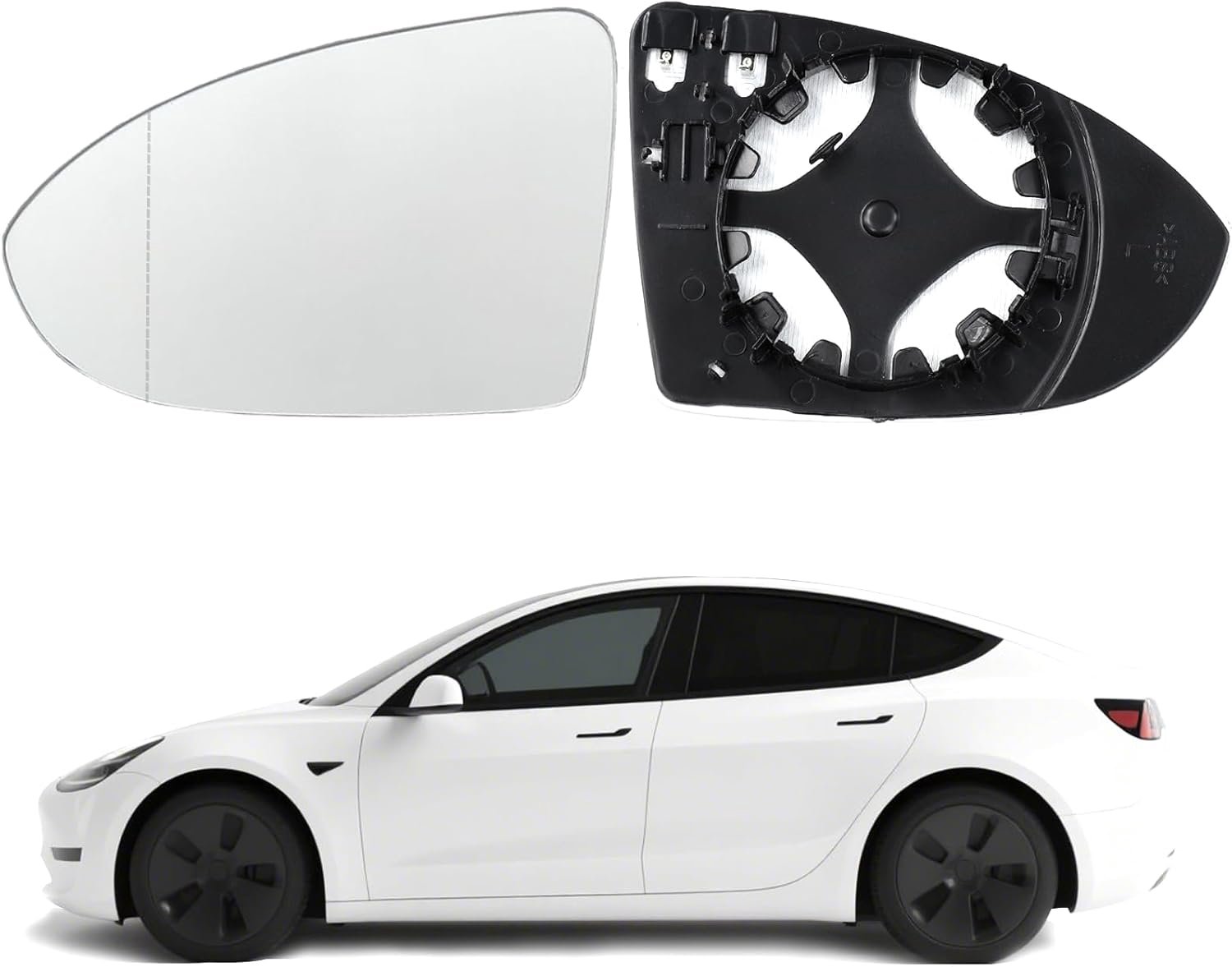 Vervangende spiegelglas Golf 7 links - asferisch met verwarming - optimale zichtbaarheid - verhoogde veiligheid - ShopVlot