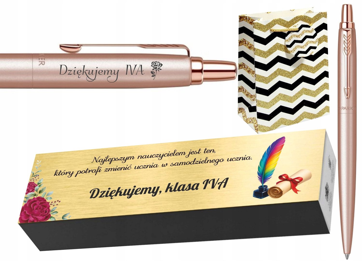 Parker Jotter Rose Gold Pen met Gravure - Luxe Cadeau