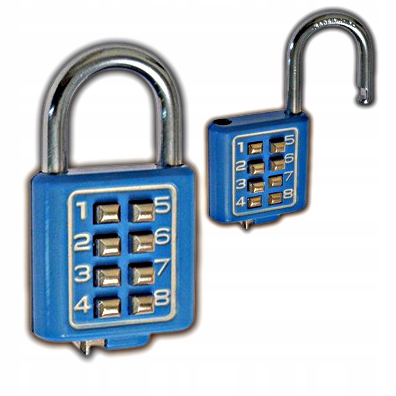Cilinderslot met cijfercode 35mm - Blauw, voor kluisjes en bagage