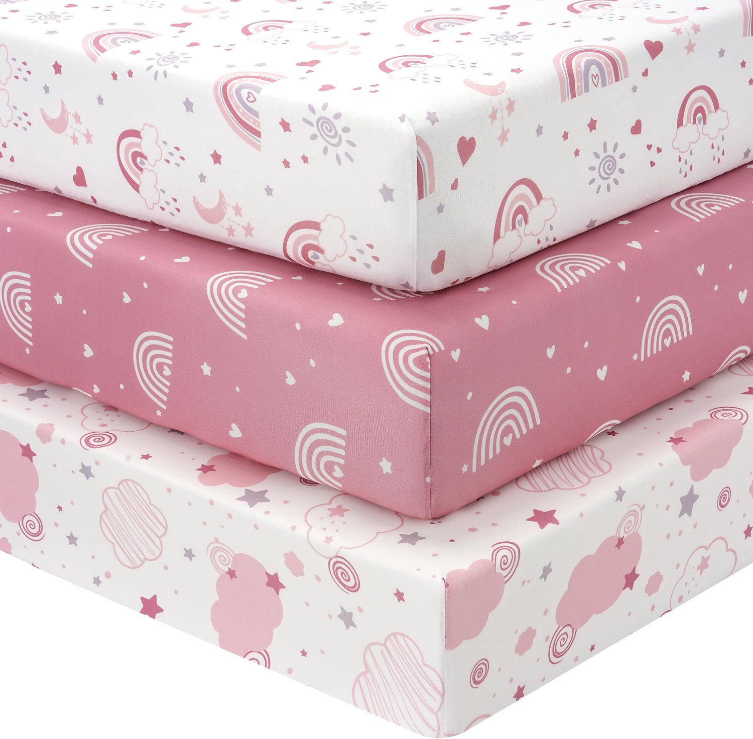 Set van 3 Baby Bed Sheets 140 x 70 cm van Microfiber