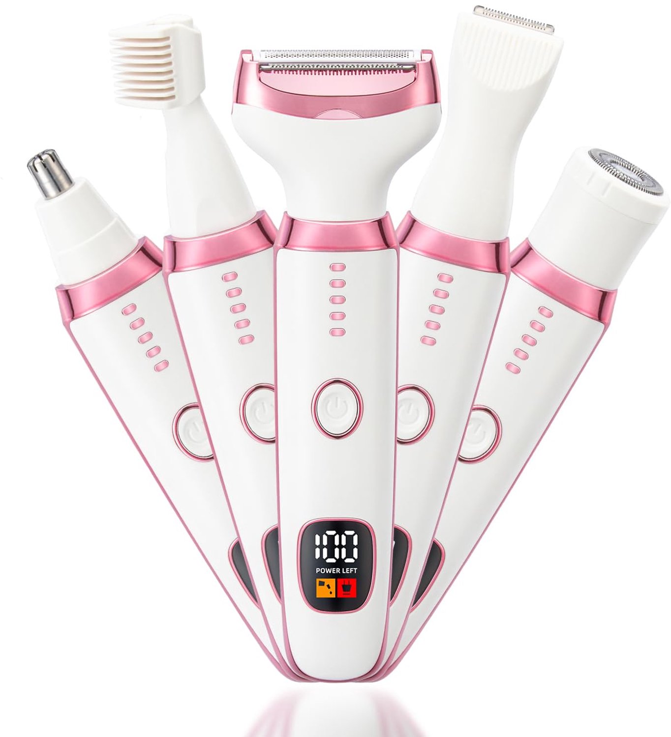 Elektrisch Scheerapparaat Vrouwen 5-in-1 - Nat & Droog - Gezicht, Lichaam, Bikini