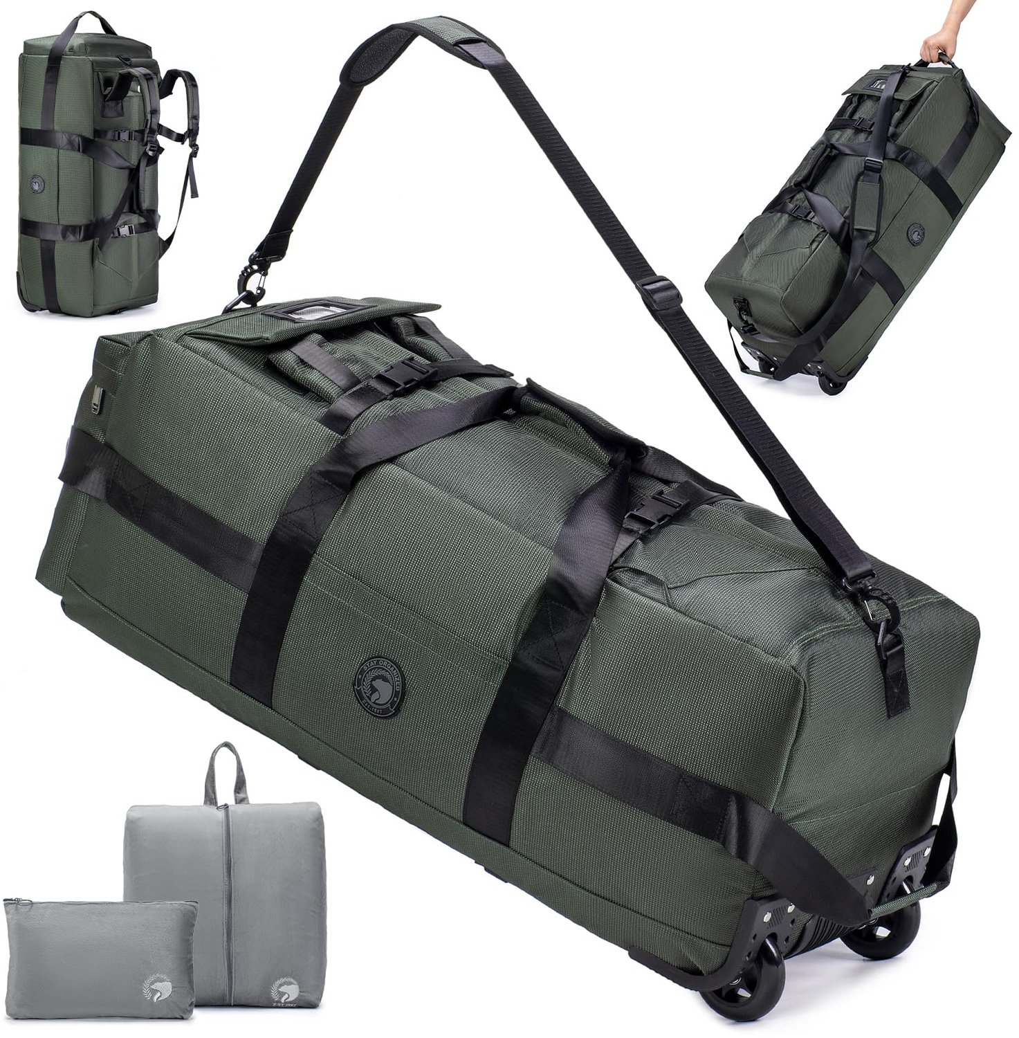 3-in-1 Reistas met Wielen, 85L, Waterdicht