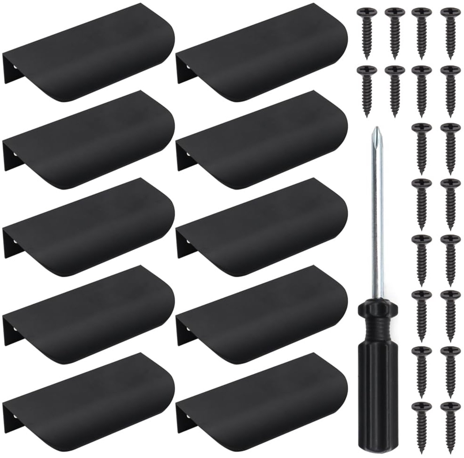 Set van 10 Verstopte Keukenhandgrepen, Modern Ontwerp