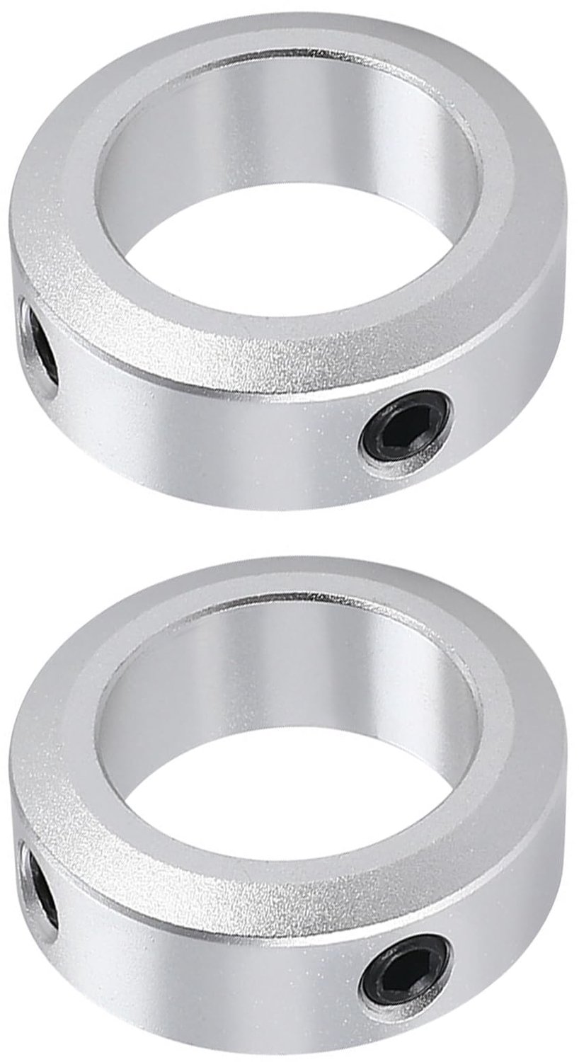 Instelringen set van 2 - Geanodiseerd Aluminium - Boring 16 mm - Buitendiameter 26 mm - Breedte 10 mm - Corrosiebestendig - Stelringen